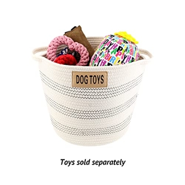 Midlee Dog Toy Cotton Basket - Stylish Storage for Pets