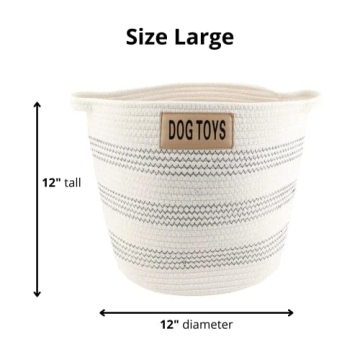 Midlee Dog Toy Cotton Basket - Stylish Storage for Pets