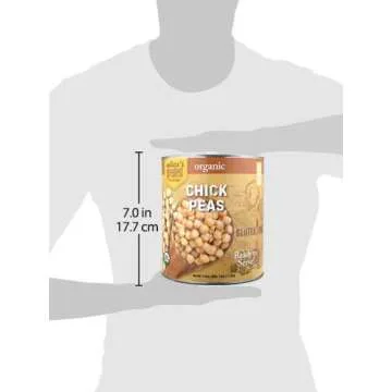 Nature's Greatest Foods, Organic Chickpeas, Food Service Size, Ready to Serve, No. 10 Can, 110 Ounce (6 LBS 14 Ounce)