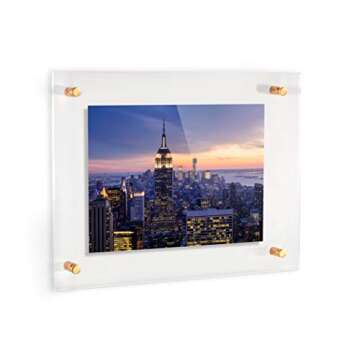 Elegant ArtToFrames Floating Acrylic Frame - Polished Display for 9x12 Pictures