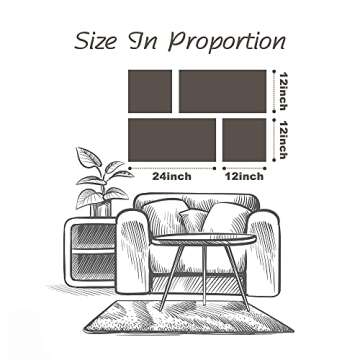 Ocean Wall Art Wooden Framed: Beach Artwork Coastal Prints Set of 4 Seascape Wall Decor for Living Room Overall 36"W x 24"H