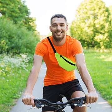 Aliceset 80s Neon Fanny Pack - Stylish Lightweight Belt Bag