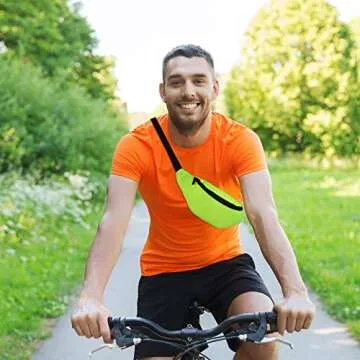 Aliceset 80s Neon Fanny Pack - Stylish Lightweight Belt Bag