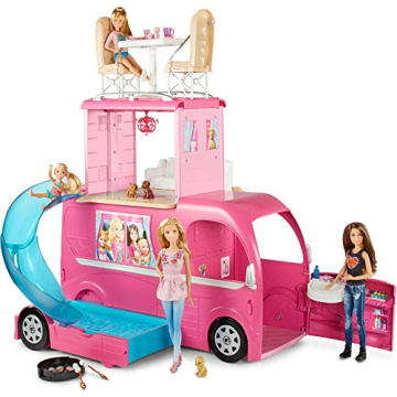 Barbie Pop-Up Camper 3-Story Playset with Pool