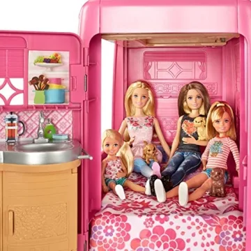 Barbie Pop-Up Camper 3-Story Playset with Pool