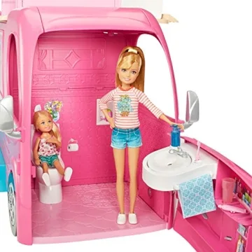 Barbie Pop-Up Camper 3-Story Playset with Pool
