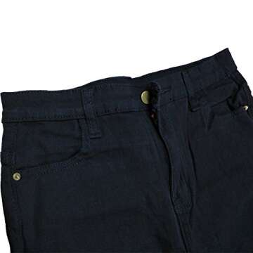 VICVIK High Waist Women Knee Skinny Denim Distressed Ripped Boyfriend Jeans (M, Black)