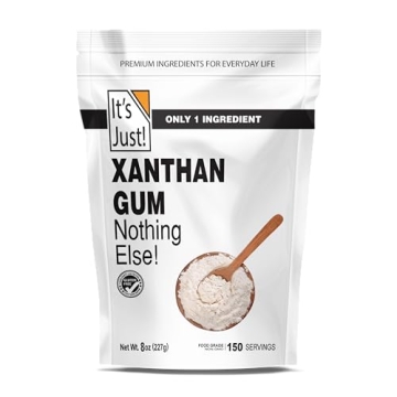 It's Just - Xanthan Gum, 8oz, Batch Tested Gluten Free, Keto Baking, Non-GMO, Thickener for Sauces, ...