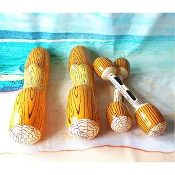 FUDOSAN Inflatable Pool Floats Pool Party Play Boat Raft Collision Toys Wood Grain Seat Mounts Water Swimming Floating Row for Kids/ Adults, Max Weight 160 lbs