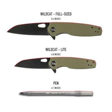 704 Gear Wildcat EDC Folding Knife D2 Wharncliffe Blade