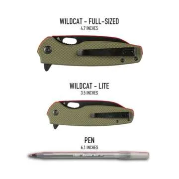 704 Gear Wildcat EDC Folding Knife D2 Wharncliffe Blade
