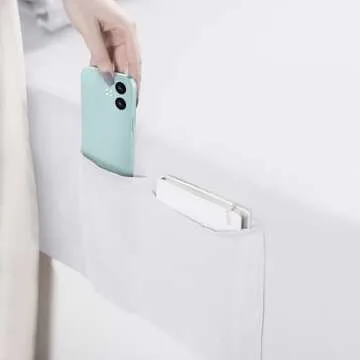 Utopia Bedding King Sheet Set, Soft Microfiber 4 Piece Hotel Luxury Bed Sheets for Women, Men, Kids & Teens with Side Storage Deep Pocket Fitted Sheet - Embroidered Pillow Cases - Flat Sheet (White)