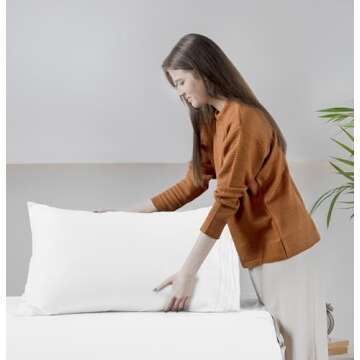 Utopia Bedding King Sheet Set, Soft Microfiber 4 Piece Hotel Luxury Bed Sheets for Women, Men, Kids & Teens with Side Storage Deep Pocket Fitted Sheet - Embroidered Pillow Cases - Flat Sheet (White)