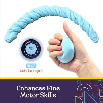 Special Supplies Sensory Therapy Putty for Kids and Adults with Cute Charms, Resistive Hand Exercise...