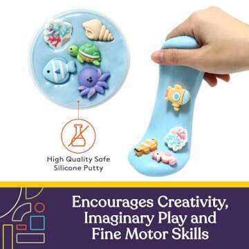 Sensory Therapy Putty for Kids & Adults with Charms