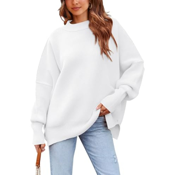 PRETTYGARDEN Cute Sweater for Women 2024 Fall Mock Neck Drop Shoulder Oversized Cozy Sweaters Trendy...