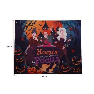 Halloween Trunk or Treat Car Decorations Kit for Suv Banner，Garage Door Car Decorations Haunted Ho...