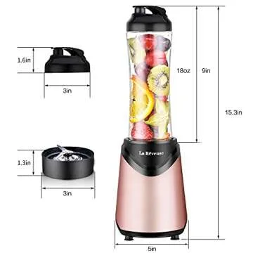 La Reveuse Personal Smoothie Blender with Travel Bottles
