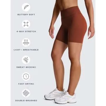 Aoxjox Trinity Workout Biker Shorts | Tummy Control Activewear