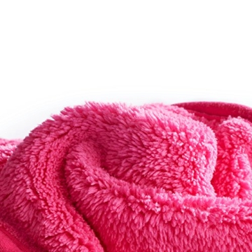 Miracle Face Erase 2 Pack Makeup Remover Face Cloths, Chemical-free, Microfiber, 6 Hair Ties (2 Count, Pink)