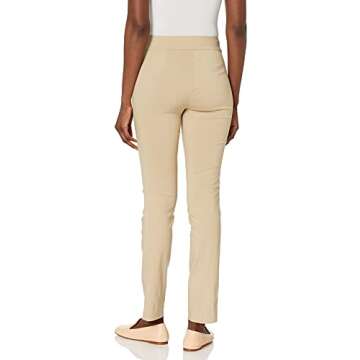 Amazon Brand - Lark & Ro Women's Slim Leg Stretch Pant: Comfort Fit, Safari, 16L