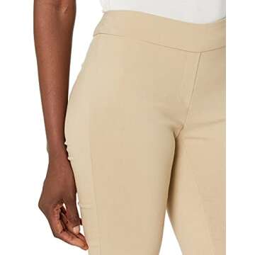 Amazon Brand - Lark & Ro Women's Slim Leg Stretch Pant: Comfort Fit, Safari, 16L