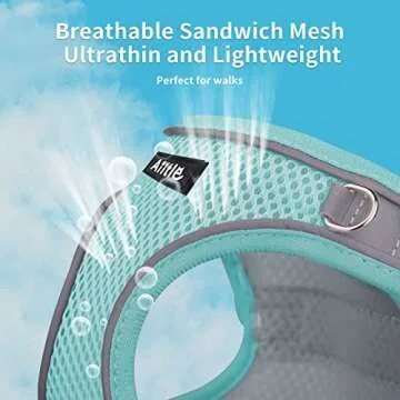 AIITLE Comfortable Harness and Leash Set for Small Dogs