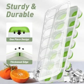 Chefaide Stackable Ice Cube Tray Set - 4 Trays