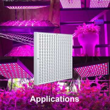 i-Venoya 75W LED Grow Light for Indoor Plants Growing Lamp 225 LEDs UV IR Red Blue Full Spectrum Pla...
