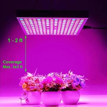 i-Venoya 75W LED Grow Light for Indoor Plants Growing Lamp 225 LEDs UV IR Red Blue Full Spectrum Plant Lights Bulb Panel for Hydroponics Greenhouse Seedling Veg and Flower