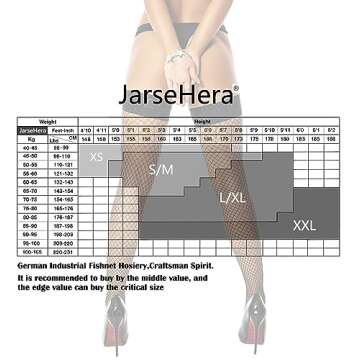 JarseHera Fishnets Thigh High stockings Silicone Lace Top Tights Stay Up Sheer Nylon Hosiery (1 Pair Black, L/XL)