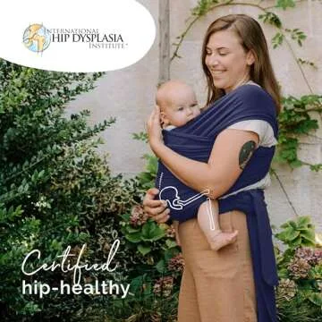 Boba Baby Wrap Carrier - Original Baby Carrier Wrap, Baby Sling for Newborns - Baby Wearing Essentials - Newborn Wrap Swaddle Holder, Newborn to Toddler Infant Baby Sling, 7-35 lbs (Navy Blue)