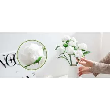 Meide Group 14" Real Touch Peony Bouquet - Wedding Flowers