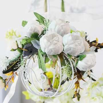 Meide Group USA 14" Real Touch Latex Peony Bunch Artificial Spring Flowers for Home Decor, Wedding Bouquets, and centerpieces (6 PCS) (Milky White)