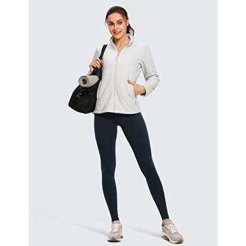 CRZ YOGA Air Feeling High Waisted Leggings for Women 28'' - Warm Thick Workout Buttery Soft Yoga Pants Lounge Twilight Blue Small