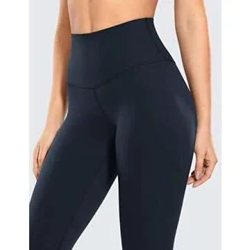 CRZ YOGA Air Feeling High Waisted Leggings for Women 28'' - Warm Thick Workout Buttery Soft Yoga Pants Lounge Twilight Blue Small
