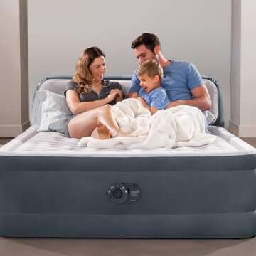 Intex Dura-Beam Deluxe Queen Air Mattress with Headboard