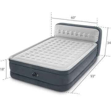 Intex Dura-Beam Deluxe Queen Air Mattress with Headboard