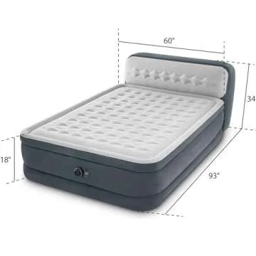 Intex Dura-Beam Deluxe Queen Air Mattress with Headboard