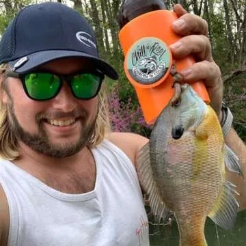 Chill-N-Reel Fishing Coolie (from Shark Tank) | Fathers Day Gift | Orange with Black Spill Guard