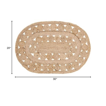 VHC Brands Celeste Braided Jute Welcome Mat For Home Decor
