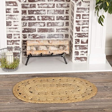 VHC Brands Celeste Braided Jute Welcome Mat For Home Decor