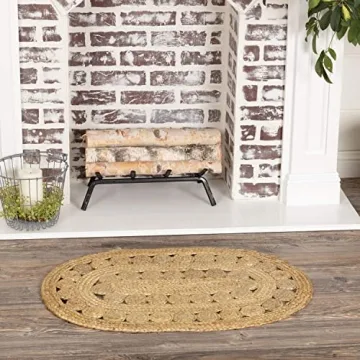 VHC Brands Celeste Braided Jute Welcome Mat For Home Decor