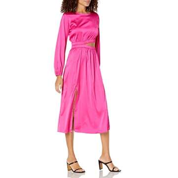 The Drop Women's Cut Out Midi Dress - Plus Size Hot Pink