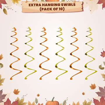 KatchOn, Fall Maple Leaf Hanging Swirls - Pack of 30, No DIY | Fall Decorations for Home, Fall Decorations Indoor | Fall Classroom Decorations | Fall Hanging Decorations for Thanksgiving Decorations