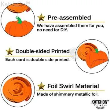 KatchOn, Fall Maple Leaf Hanging Swirls - Pack of 30, No DIY | Fall Decorations for Home, Fall Decorations Indoor | Fall Classroom Decorations | Fall Hanging Decorations for Thanksgiving Decorations