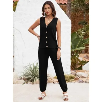 SuperPrity 2 Piece Summer Loungewear Set for Women