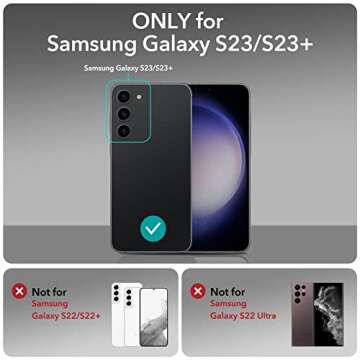 ESR for Samsung Galaxy S23/S23 Plus (2023) Camera Lens Protectors, Individual Lens Protectors, Scrat...