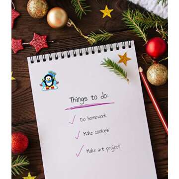Carson Dellosa 84 Penguin Stickers for Kids, 6 Sheets of Holiday Incentives for Winter Crafts, Scrapbooking, Teacher Planner, Reward Chart, Stocking Stuffers, and School Supplies, Classroom Must Haves