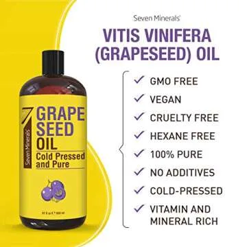 Seven Minerals Cold Pressed Grapeseed Oil - 32 fl oz